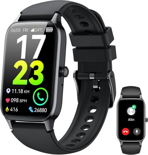 Smart Watch(Answer/Make Call), 2025 Fitness Activity Tracker for Men Women, 1.57” Smartwatch with Heart Rate/Sleep Monitor/Pedometer/Calories/113 Sports, IP68 Waterproof Fitness Watch for Android iOS